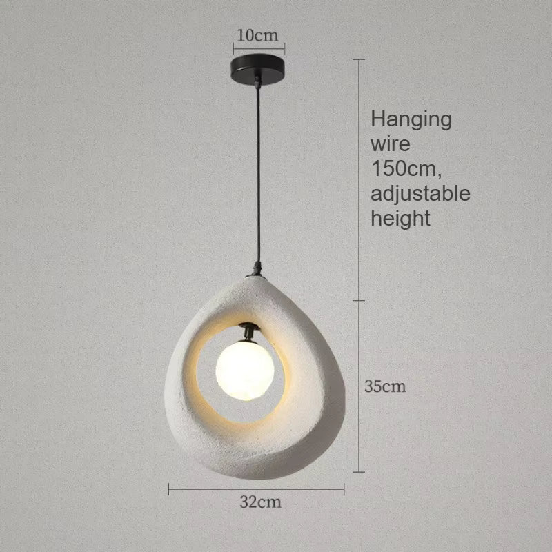 Royelux Wabi Sabi Teardrop LED Pendant Light - Modern Minimalist Hanging Art Lamp