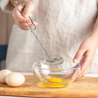 Royallure Stainless Steel Spring Egg Beater Mini Whisk Milk Frother & Sauce Mixer