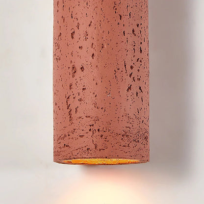 LuxRoyale Wabi Sabi Marble Cylinder Wall Light - Up-Down Design