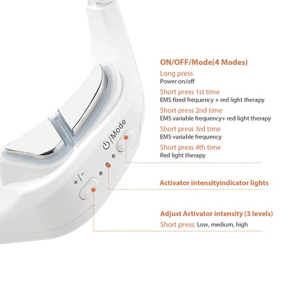 Luxora Anti-Aging Eye Massager with EMS for Dark Circles and Eye Fatigue Relief