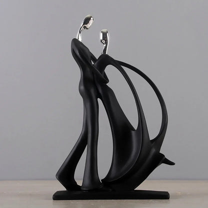 Elegant Nordic Art Dancing Couple Figurines – Resin Sculpture for Stylish Home & Office Decor