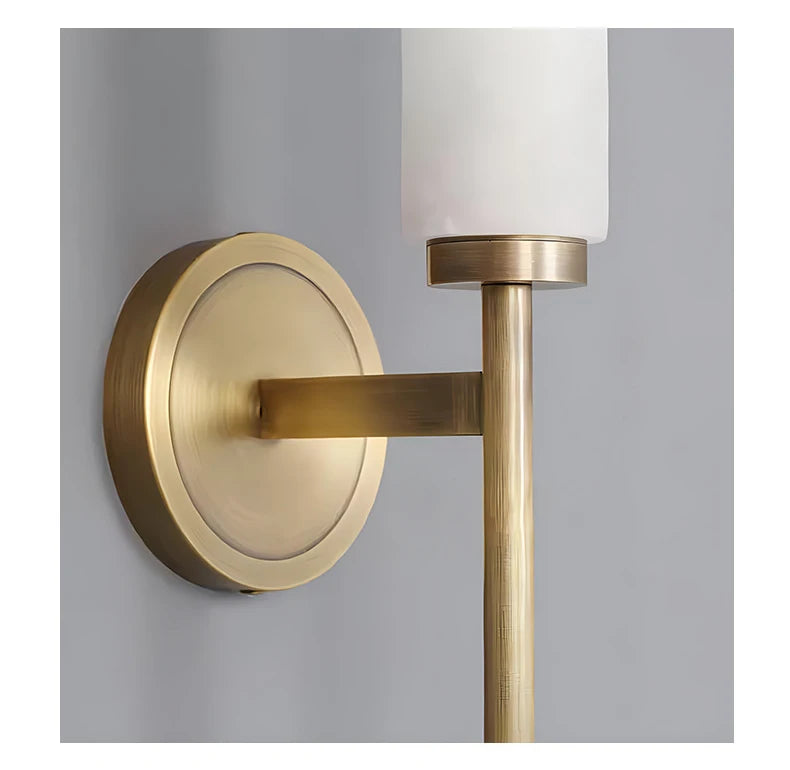 LuxRoyale Spanish Marble Wall Sconce - All Copper Minimalist Wall Light