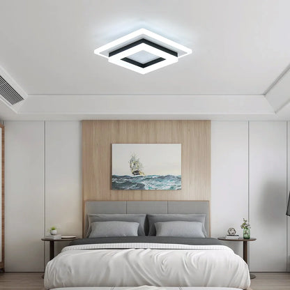 Lumora Modern Square Bezel LED Flush Mount Ceiling Light