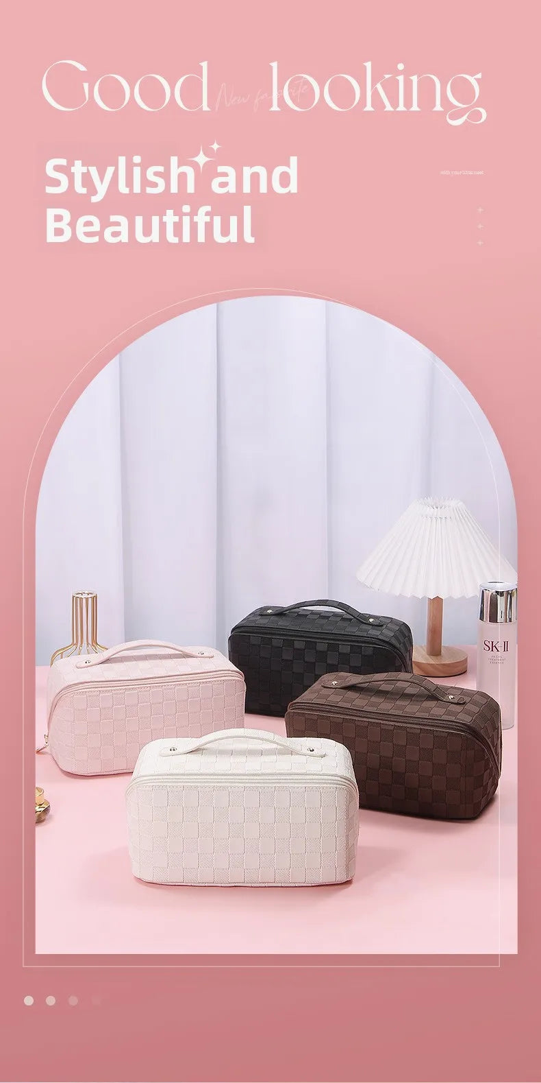 Luxora Elegant Makeup Bag - Stylish Travel Case for Beauty Essentials and Organizers