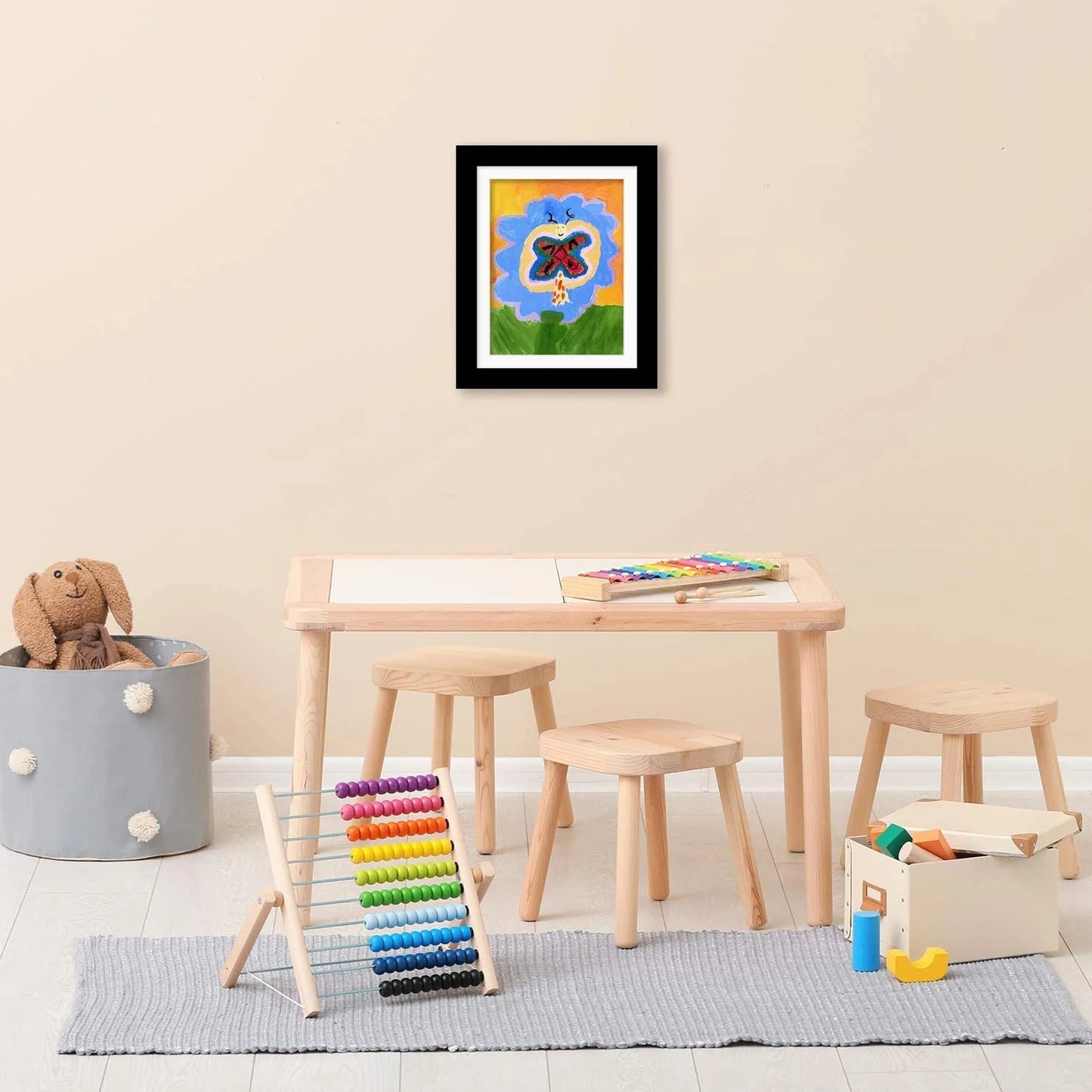 Royallure A4 Wooden Kids Art Frame Changeable Poster Frame for Children’s Drawings