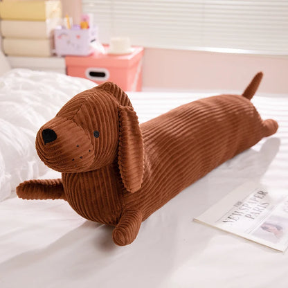 Luxora Long Dachshund Plush Pillow - Soft Stuffed Animal Cushion for Sofa and Home Decor