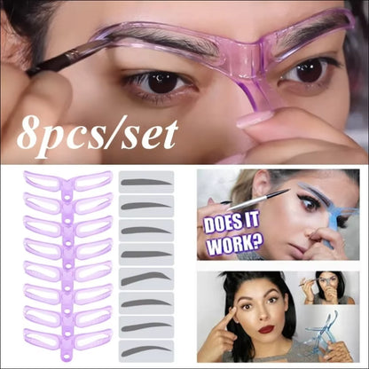 LuxRoyale 8 In 1 Perfect Brow Stencil for Effortless Shaping