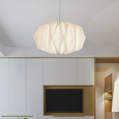 Origami Pendant Lampshade – Nordic Minimalist Paper Light Cover with Artistic Folding Design for Modern Home & Living Spaces
