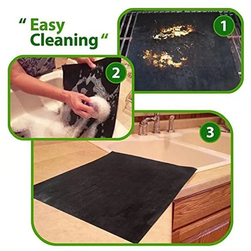 Royallure 2-Pack Large Reusable Non-Stick Oven Liner Mats, PTFE Teflon, Heat-Resistant