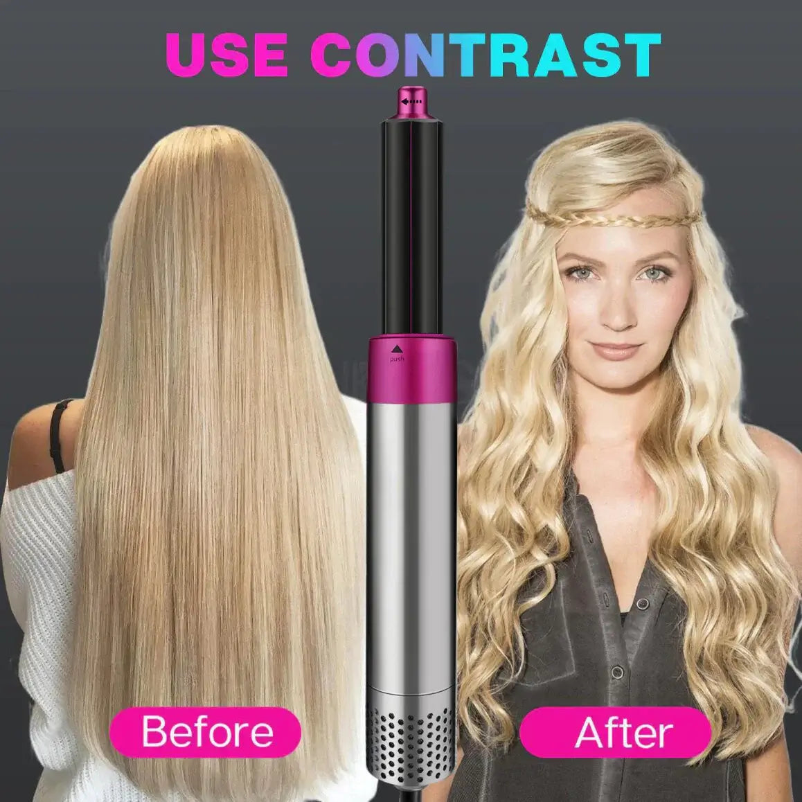 Royallure 5-in-1 Hair Dryer Styler – Blow-Dry, Curl, Straighten, Volumize, Frizz-Free Ionic Finish