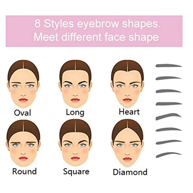 LuxRoyale 8 In 1 Perfect Brow Stencil for Effortless Shaping