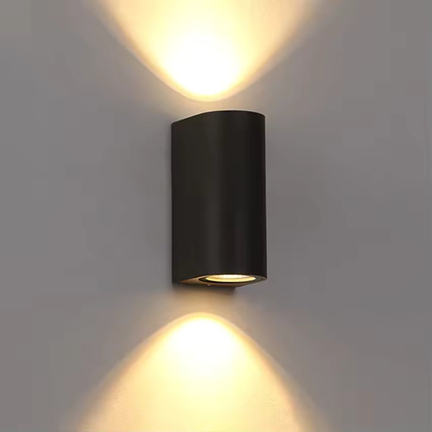 Royallure Outdoor Wall Lantern - Minimalist Black Metal Sconce for Garden and Corridor