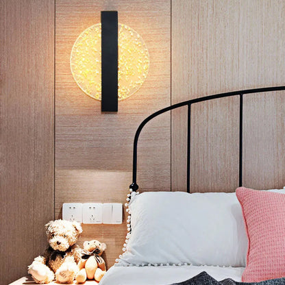 Rayvia Modern Round Wall Light, LED Warm White Sconce for Bedroom Living Room
