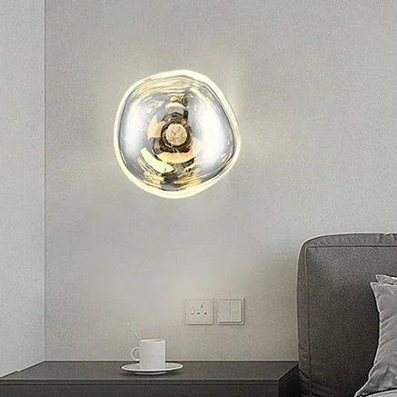 Rayvia Lava Wall Light, Modern Ambient Glass Wall Lamp for Bedroom & Living Room