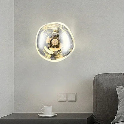 Rayvia Lava Wall Light, Modern Ambient Glass Wall Lamp for Bedroom & Living Room