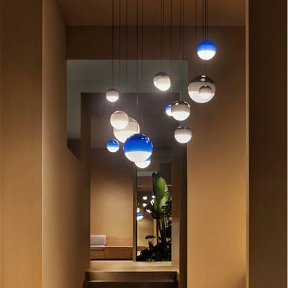 LuxRoyale Gradient Glass Pendant Light,  Modern Luxury for  Dining Room And Reading Nook