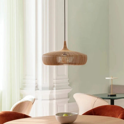 Lumora Japandi Wooden Pendant Light - Modern Minimalist Kitchen Island Lighting