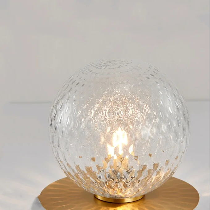 LuxRoyale Luxury Glass Globe Ceiling Light Brushed Brass Canopy