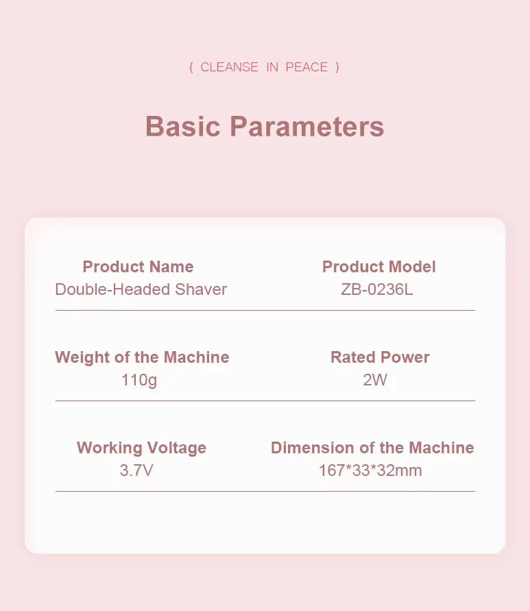 Luxora Female Electric Razor for Women, Waterproof Lady Shaver for Sensitive Skin