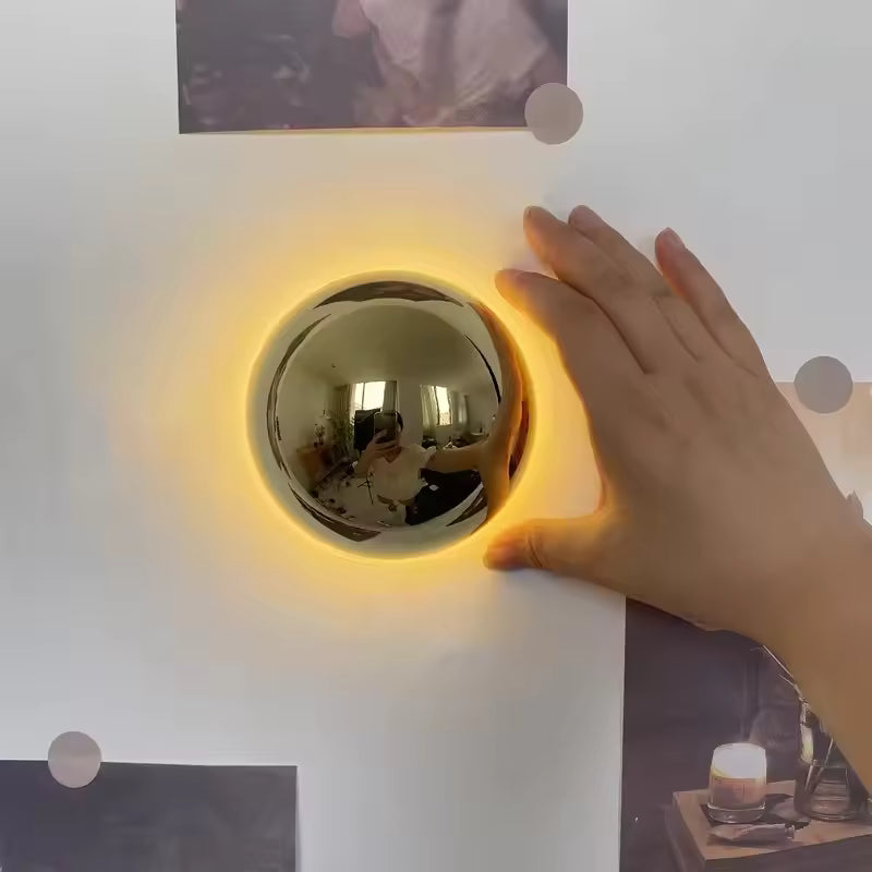 LuxRoyale Merqano Round LED Wall Sconce Modern Light for Bedroom & Bathroom