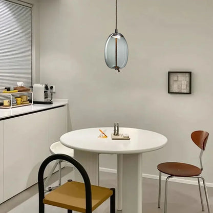 LuxRoyale Modern Glass Pendant Light - Adjustable Rope Hanging Lamp For Living Room