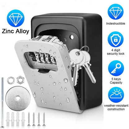 Luxora Lock Box For Keys - Secure 4-Digit Combination Safe