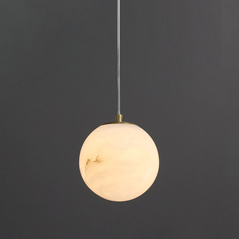 RoyaleGlow Wabi-Sabi Marble Pendant Light - Japandi Minimalist Hanging Lamp