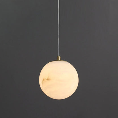 RoyaleGlow Wabi-Sabi Marble Pendant Light - Japandi Minimalist Hanging Lamp