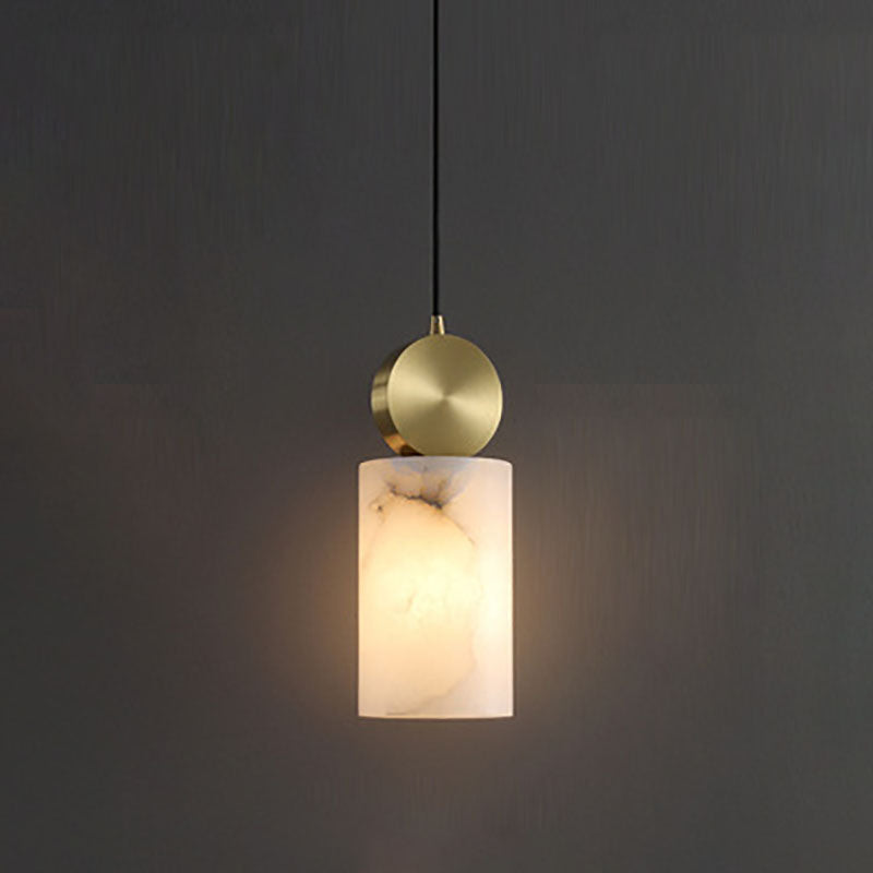 RoyaleGlow Wabi-Sabi Marble Pendant Light - Japandi Minimalist Hanging Lamp