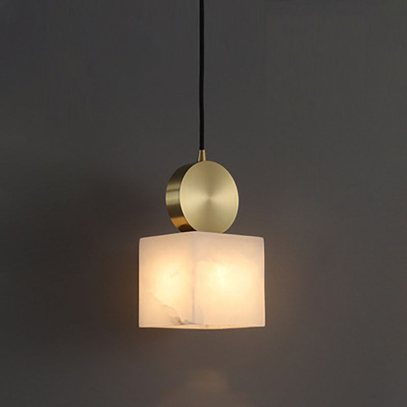 RoyaleGlow Wabi-Sabi Marble Pendant Light - Japandi Minimalist Hanging Lamp