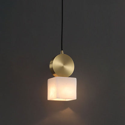 RoyaleGlow Wabi-Sabi Marble Pendant Light - Japandi Minimalist Hanging Lamp