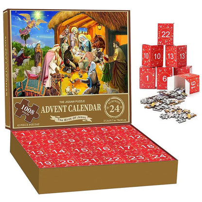 Royaleva Christmas Jigsaw Advent Calendar Puzzle Blind Box 24 Parts