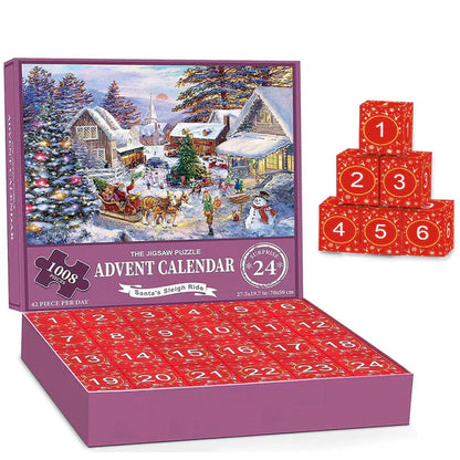Royaleva Christmas Jigsaw Advent Calendar Puzzle Blind Box 24 Parts