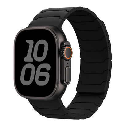 RoyaleGlow Armor Warrior Silicone Magnetic Watch Strap for Apple Watch