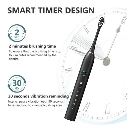 Luxora Rechargeable Ultrasonic Electric Toothbrush with 8 Heads