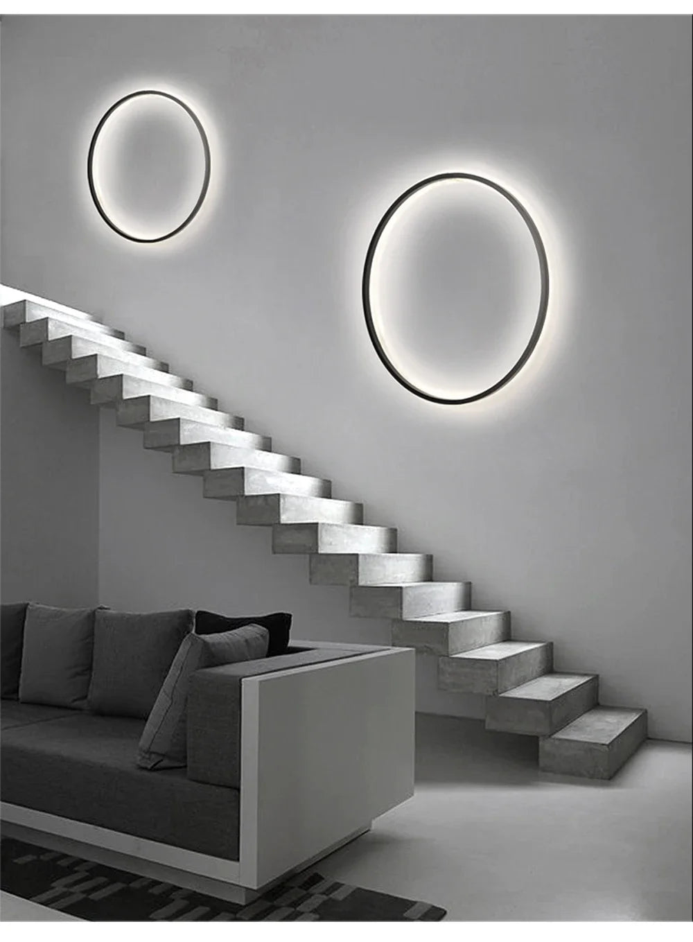 Lumora Premium Circular LED Wall Light with Halo Ambient Glow