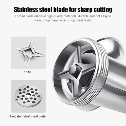 Royallure Manual Stainless-Steel Sausage Stuffer & Meat Grinder – Hand-Crank, Heavy-Duty