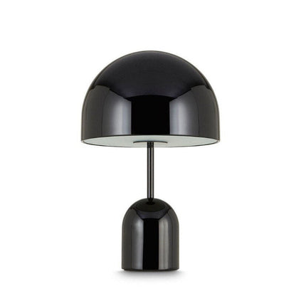 Cordless Bell Table Lamp - Touch Control LED Bedside Light - Black