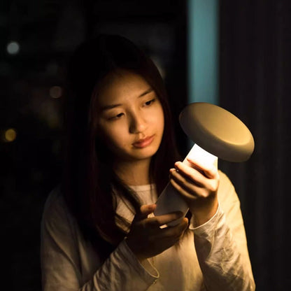 Royelux Cordless LED Table Lamp - Dimmable, USB Rechargeable, Mushroom Design
