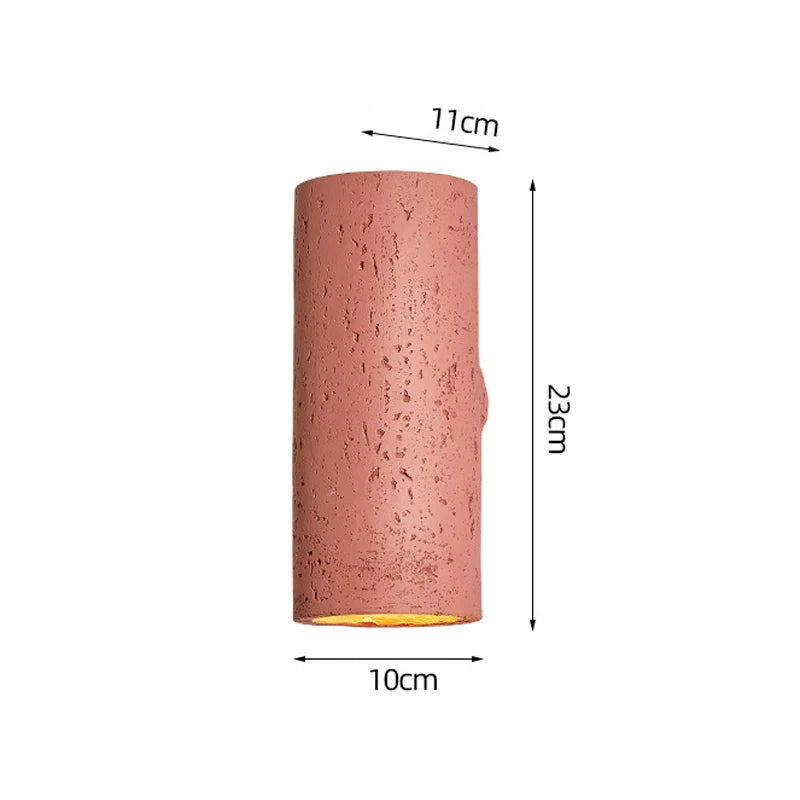 LuxRoyale Wabi Sabi Marble Cylinder Wall Light - Up-Down Design