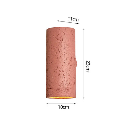 LuxRoyale Wabi Sabi Marble Cylinder Wall Light - Up-Down Design