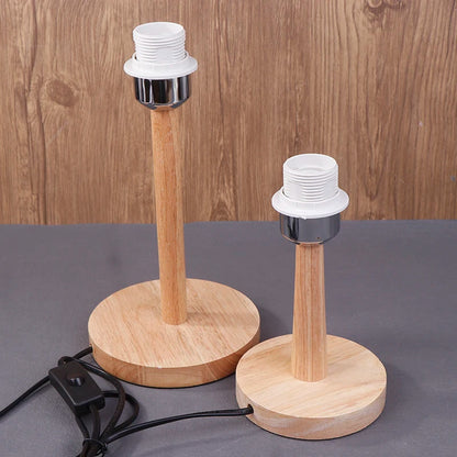 Royallure Wooden Table Lamp Base with E27 Holder & On/Off Switch for Home Lighting