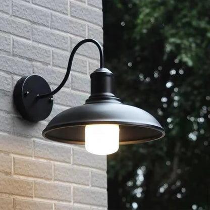 Royaleva Industrial Matte Black Metal Wall Sconce with Exposed Bulb