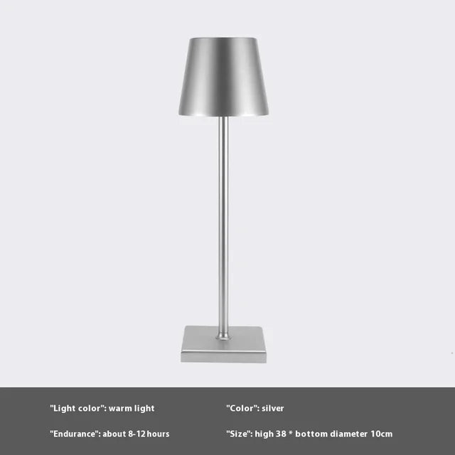 RoyaleGlow Cordless Lamp - USB Rechargeable Waterproof Table Lamp with Touch Switch