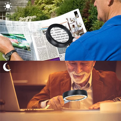 Royaleva Optical Magnifying Glass 30X Handheld Seniors Reading Magnifying For Reading