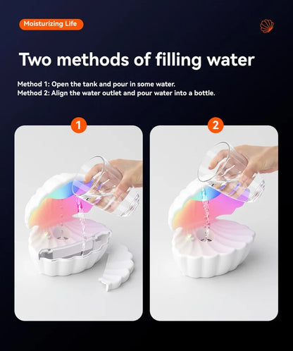 Shell Sleep Aid Bluetooth Speaker – RGB Night Light with Humidifier & Anti-Gravity Design