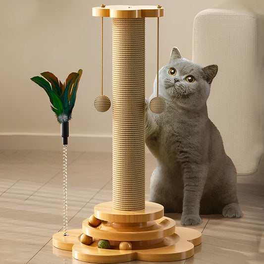 RoyaleGlow Cat Scratching Post with Multi-Surface Textures