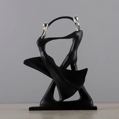 Elegant Nordic Art Dancing Couple Figurines – Resin Sculpture for Stylish Home & Office Decor