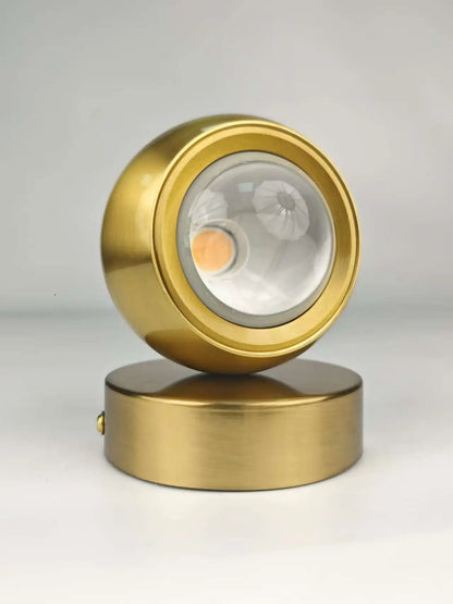 LuxRoyale Minimalist Polished Wall Light With Crystal Hourglass Core Dual Arcs