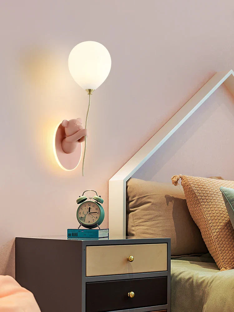 RoyaleGlow Artistic Bear Wall Lamp for Kids Room